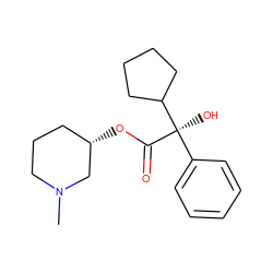 CN1CCC[C@H](OC(=O)[C@](O)(c2ccccc2)C2CCCC2)C1 ZINC000003954477