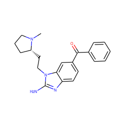 CN1CCC[C@H]1CCn1c(N)nc2ccc(C(=O)c3ccccc3)cc21 ZINC000084687810