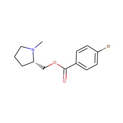 CN1CCC[C@H]1COC(=O)c1ccc(Br)cc1 ZINC000096269683
