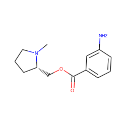 CN1CCC[C@H]1COC(=O)c1cccc(N)c1 ZINC000096269685