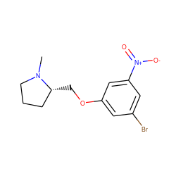 CN1CCC[C@H]1COc1cc(Br)cc([N+](=O)[O-])c1 ZINC001772571241