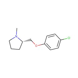 CN1CCC[C@H]1COc1ccc(Cl)cc1 ZINC000026381350