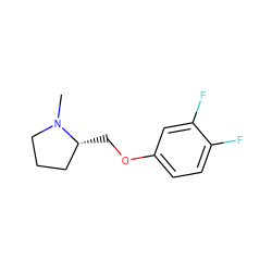 CN1CCC[C@H]1COc1ccc(F)c(F)c1 ZINC000026381051