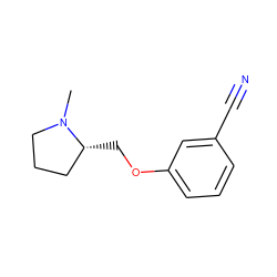 CN1CCC[C@H]1COc1cccc(C#N)c1 ZINC000026377208