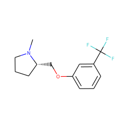 CN1CCC[C@H]1COc1cccc(C(F)(F)F)c1 ZINC000026386167