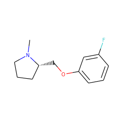 CN1CCC[C@H]1COc1cccc(F)c1 ZINC000026387348