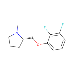 CN1CCC[C@H]1COc1cccc(F)c1F ZINC000026381342