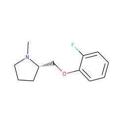 CN1CCC[C@H]1COc1ccccc1F ZINC000026385797
