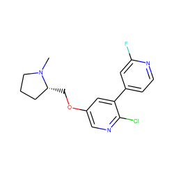 CN1CCC[C@H]1COc1cnc(Cl)c(-c2ccnc(F)c2)c1 ZINC000043065628