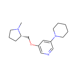 CN1CCC[C@H]1COc1cncc(N2CCCCC2)c1 ZINC000064548411