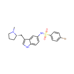 CN1CCC[C@H]1Cc1c[nH]c2ccc(NS(=O)(=O)c3ccc(Br)cc3)cc12 ZINC000013607570