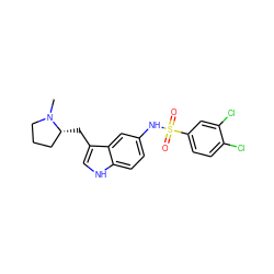 CN1CCC[C@H]1Cc1c[nH]c2ccc(NS(=O)(=O)c3ccc(Cl)c(Cl)c3)cc12 ZINC000013607607