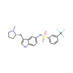 CN1CCC[C@H]1Cc1c[nH]c2ccc(NS(=O)(=O)c3cccc(C(F)(F)F)c3)cc12 ZINC000013607566