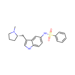 CN1CCC[C@H]1Cc1c[nH]c2ccc(NS(=O)(=O)c3ccccc3)cc12 ZINC000013607551