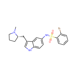 CN1CCC[C@H]1Cc1c[nH]c2ccc(NS(=O)(=O)c3ccccc3Br)cc12 ZINC000013607558