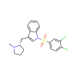 CN1CCC[C@H]1Cc1cn(S(=O)(=O)c2ccc(Cl)c(Cl)c2)c2ccccc12 ZINC000028527040