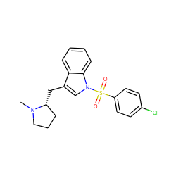 CN1CCC[C@H]1Cc1cn(S(=O)(=O)c2ccc(Cl)cc2)c2ccccc12 ZINC000028525878