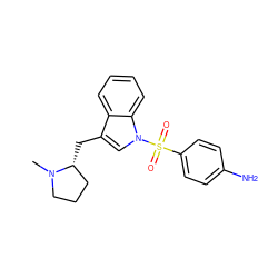 CN1CCC[C@H]1Cc1cn(S(=O)(=O)c2ccc(N)cc2)c2ccccc12 ZINC000028527038