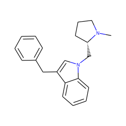 CN1CCC[C@H]1Cn1cc(Cc2ccccc2)c2ccccc21 ZINC000028460406