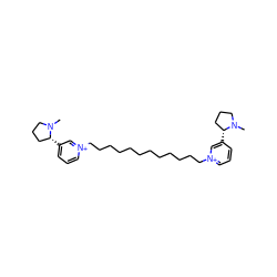 CN1CCC[C@H]1c1ccc[n+](CCCCCCCCCCCC[n+]2cccc([C@@H]3CCCN3C)c2)c1 ZINC000013859945