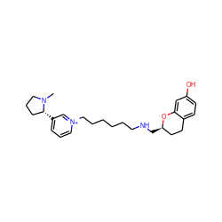 CN1CCC[C@H]1c1ccc[n+](CCCCCCNC[C@@H]2CCc3ccc(O)cc3O2)c1 ZINC000473115532