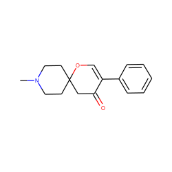 CN1CCC2(CC1)CC(=O)C(c1ccccc1)=CO2 ZINC000026292884