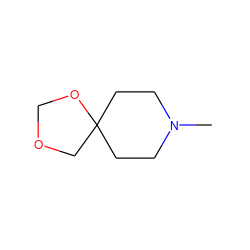 CN1CCC2(CC1)COCO2 ZINC000027895005