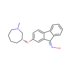 CN1CCCC[C@@H](Oc2ccc3c(c2)/C(=N/O)c2ccccc2-3)C1 ZINC000026578446