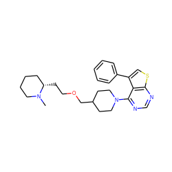 CN1CCCC[C@@H]1CCOCC1CCN(c2ncnc3scc(-c4ccccc4)c23)CC1 ZINC000146455390