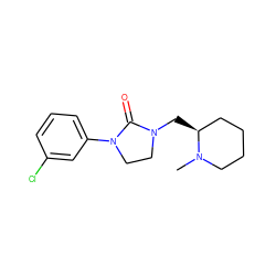 CN1CCCC[C@@H]1CN1CCN(c2cccc(Cl)c2)C1=O ZINC000049014814