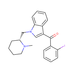 CN1CCCC[C@@H]1Cn1cc(C(=O)c2ccccc2I)c2ccccc21 ZINC000013672828
