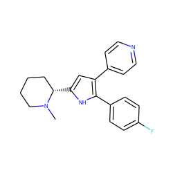 CN1CCCC[C@@H]1c1cc(-c2ccncc2)c(-c2ccc(F)cc2)[nH]1 ZINC000036161054