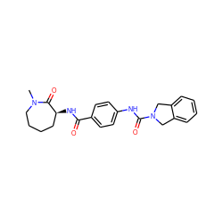 CN1CCCC[C@H](NC(=O)c2ccc(NC(=O)N3Cc4ccccc4C3)cc2)C1=O ZINC000165963406