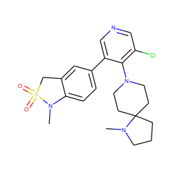 CN1CCCC12CCN(c1c(Cl)cncc1-c1ccc3c(c1)CS(=O)(=O)N3C)CC2 ZINC000653844325