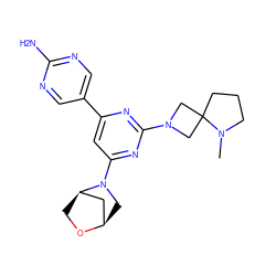 CN1CCCC12CN(c1nc(-c3cnc(N)nc3)cc(N3C[C@@H]4C[C@H]3CO4)n1)C2 ZINC000221175354