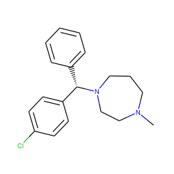 CN1CCCN([C@@H](c2ccccc2)c2ccc(Cl)cc2)CC1 ZINC000019365270