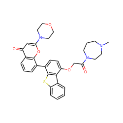 CN1CCCN(C(=O)COc2ccc(-c3cccc4c(=O)cc(N5CCOCC5)oc34)c3sc4ccccc4c23)CC1 ZINC000101696113