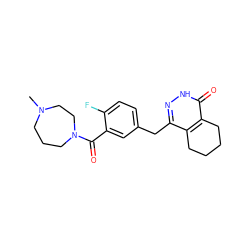 CN1CCCN(C(=O)c2cc(Cc3n[nH]c(=O)c4c3CCCC4)ccc2F)CC1 ZINC000147290640