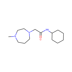 CN1CCCN(CC(=O)NC2CCCCC2)CC1 ZINC000096271351