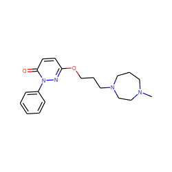 CN1CCCN(CCCOc2ccc(=O)n(-c3ccccc3)n2)CC1 ZINC000653861127