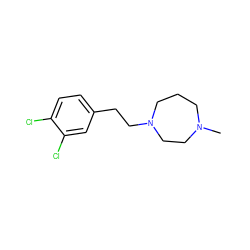 CN1CCCN(CCc2ccc(Cl)c(Cl)c2)CC1 ZINC000022940711