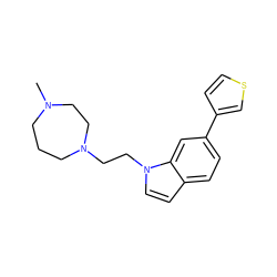 CN1CCCN(CCn2ccc3ccc(-c4ccsc4)cc32)CC1 ZINC000022939939