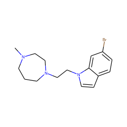 CN1CCCN(CCn2ccc3ccc(Br)cc32)CC1 ZINC000022939903