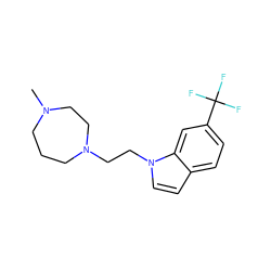 CN1CCCN(CCn2ccc3ccc(C(F)(F)F)cc32)CC1 ZINC000022939911