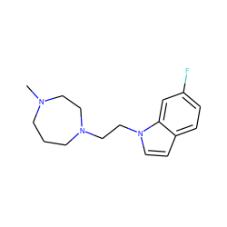 CN1CCCN(CCn2ccc3ccc(F)cc32)CC1 ZINC000022939906