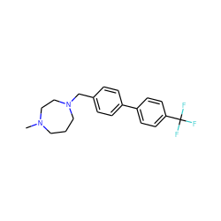 CN1CCCN(Cc2ccc(-c3ccc(C(F)(F)F)cc3)cc2)CC1 ZINC000584655766