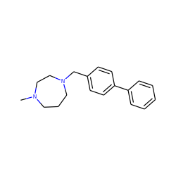 CN1CCCN(Cc2ccc(-c3ccccc3)cc2)CC1 ZINC000019537162