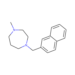 CN1CCCN(Cc2ccc3ccccc3c2)CC1 ZINC000019537205