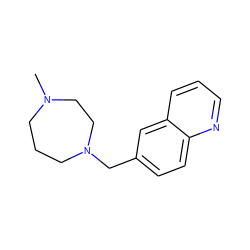 CN1CCCN(Cc2ccc3ncccc3c2)CC1 ZINC000263620352