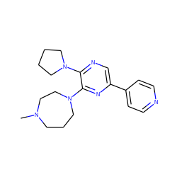 CN1CCCN(c2nc(-c3ccncc3)cnc2N2CCCC2)CC1 ZINC000045352685